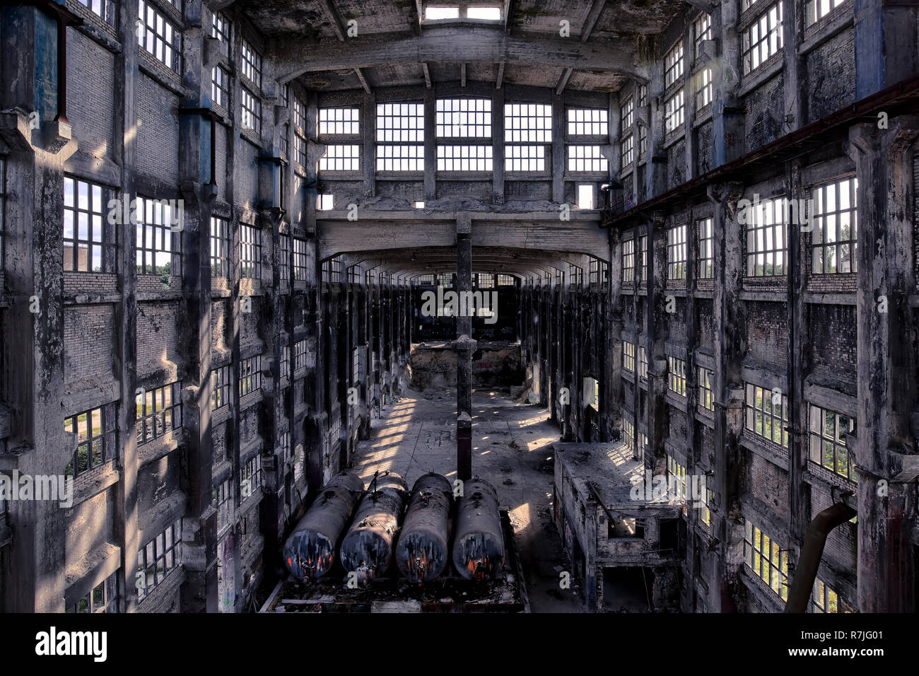 abandoned factory, lost places Stock Photo