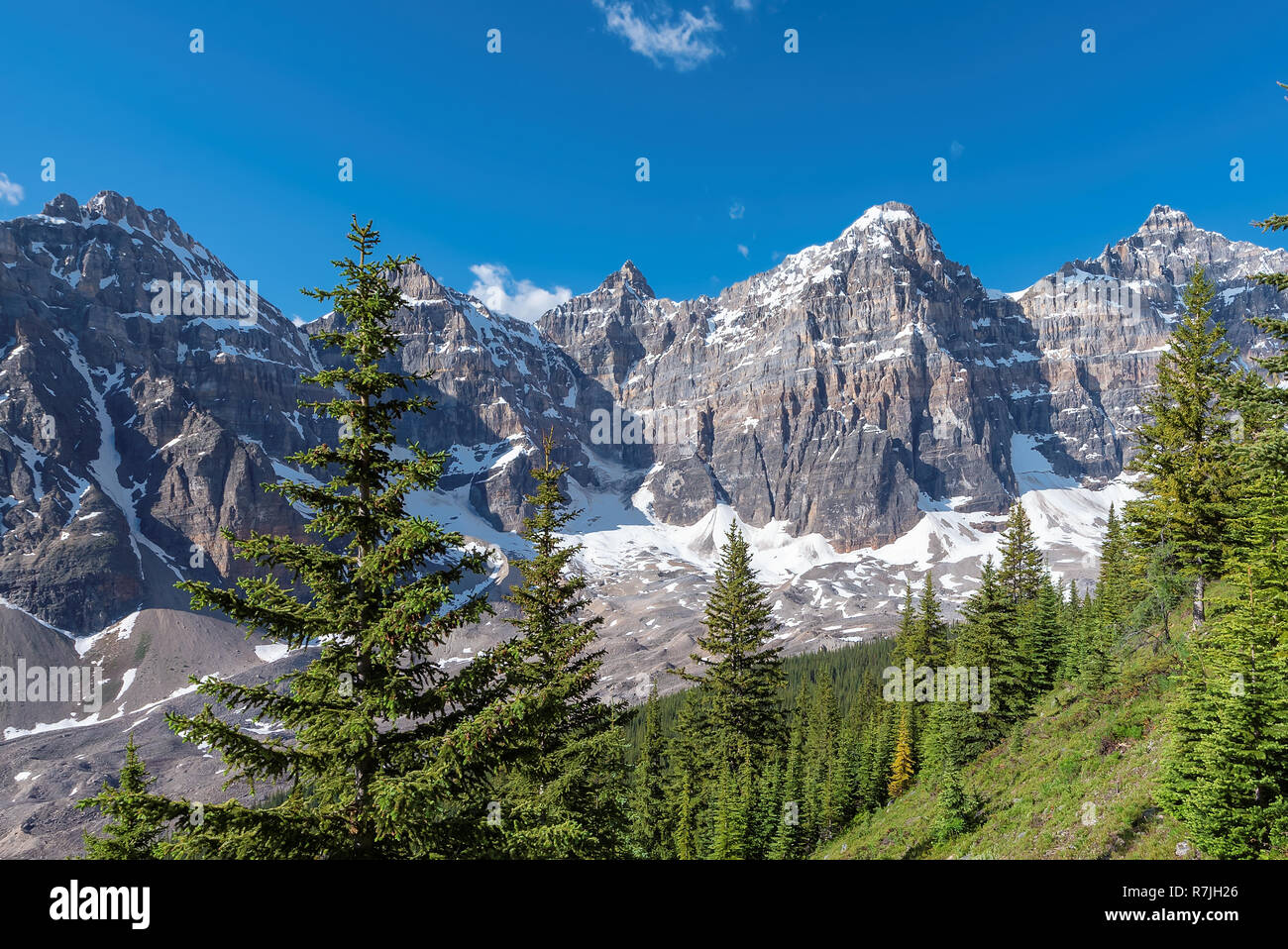 The Rocky Mountains With Snowy Peaks Stock Photo Alamy The Rocky Mountains With Snowy Peaks Stock Photo Alamy