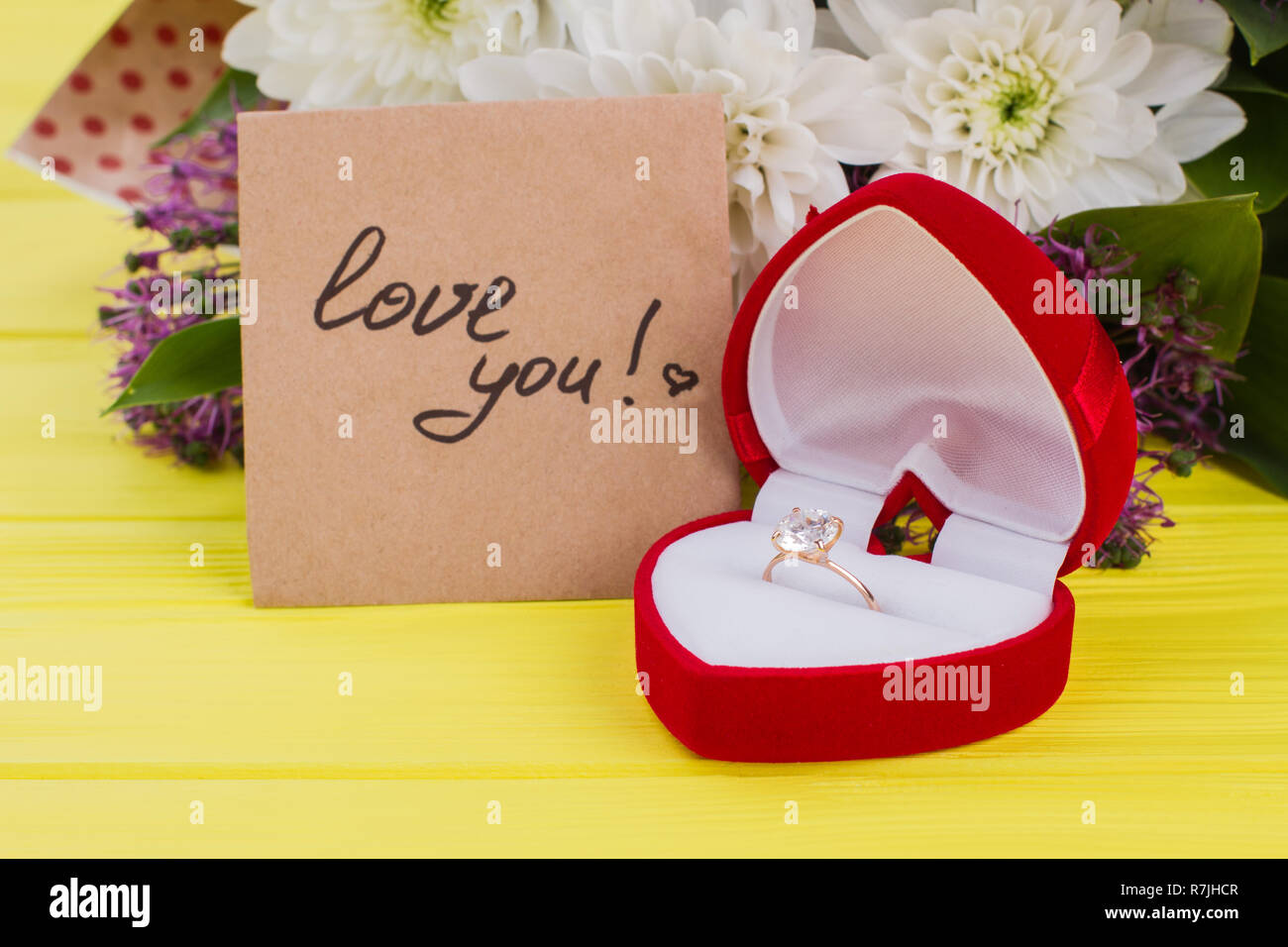 love heart engagement ring