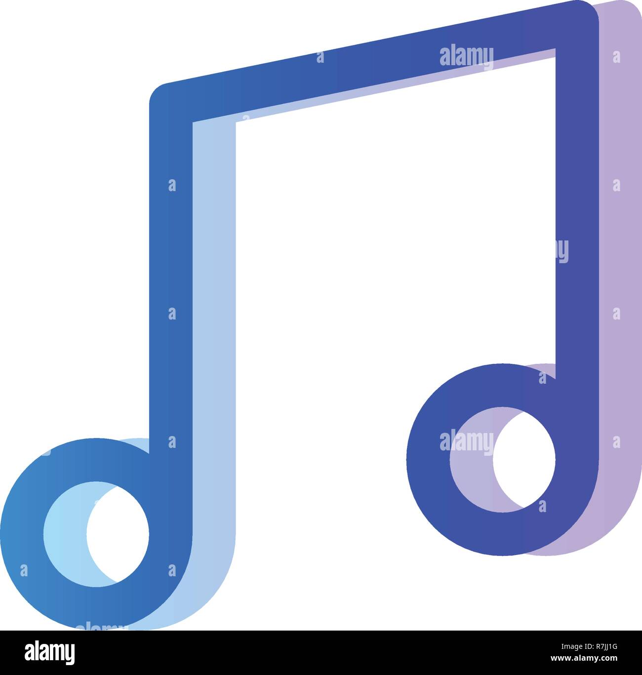 Melody blue purple gradienticon, tune symbol Stock Vector Image & Art ...