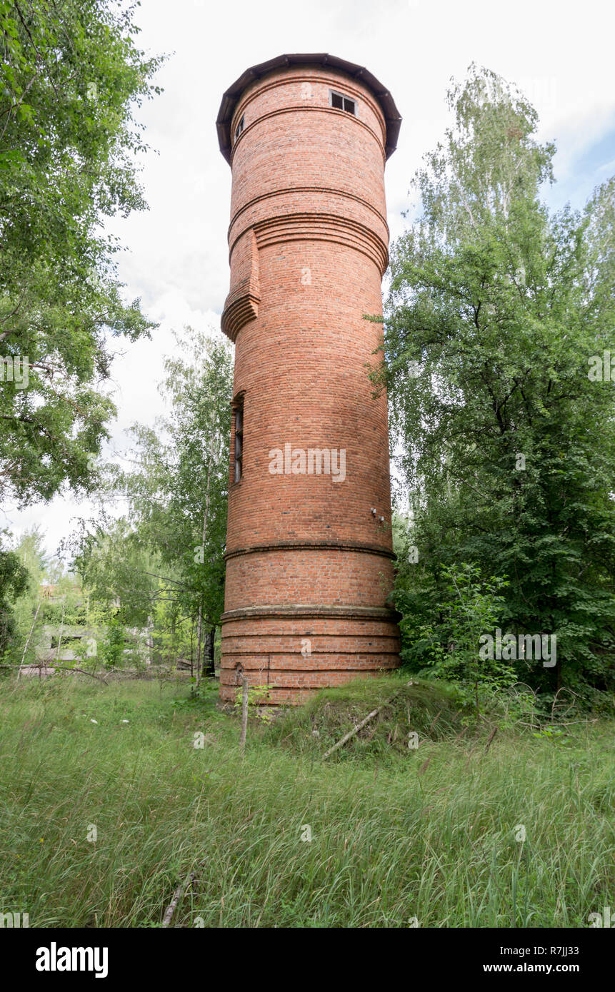 View of the water tower. Water supply in the village Stock Photo - Alamy