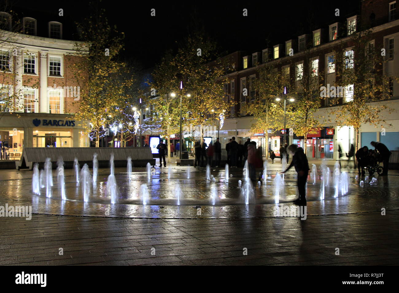 Hull city centre lights Stock Photo Alamy