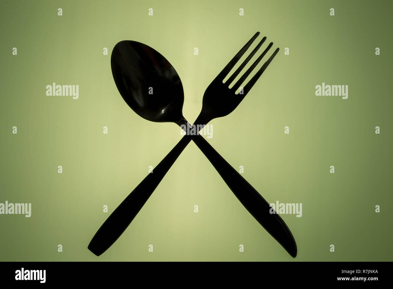 Crossed fork and spoon hires stock photography and images Alamy