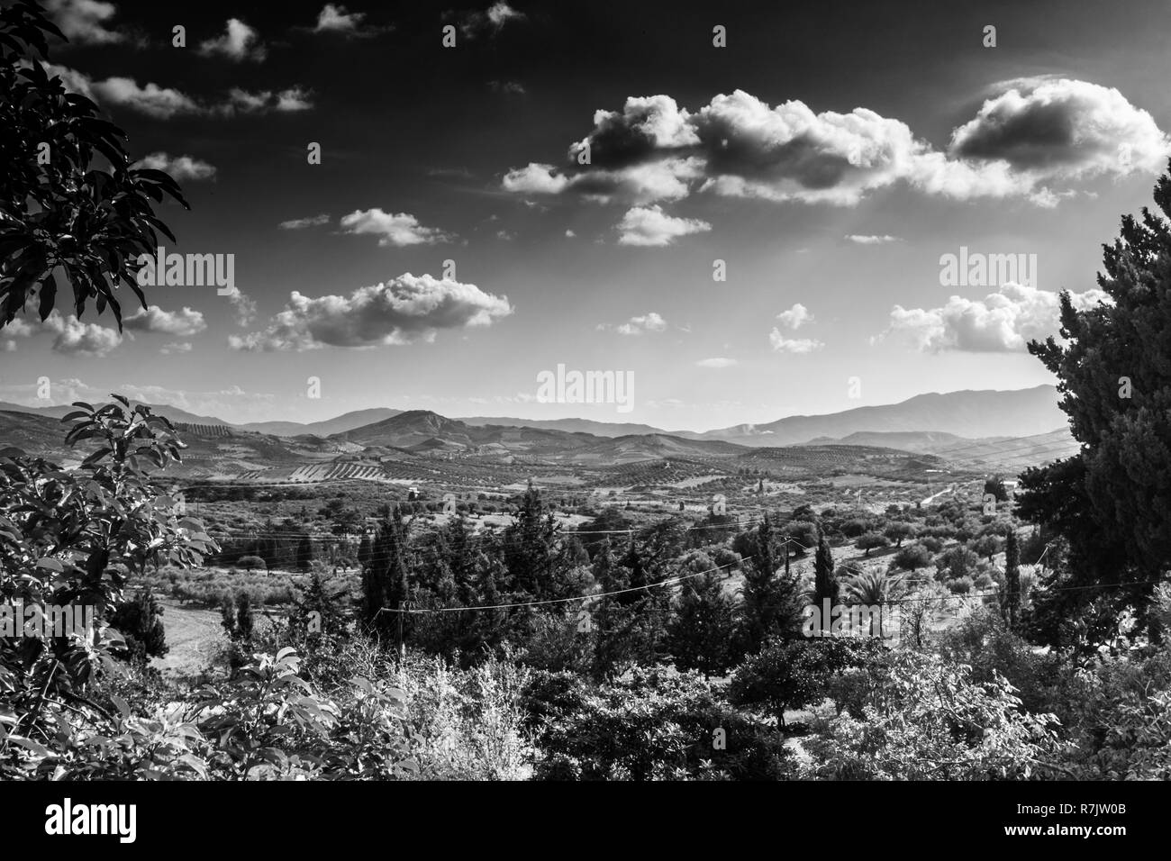 Scenic view of a landscape, Greece Stock Photo