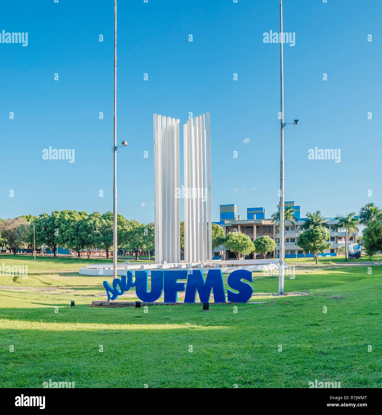 Campo Grande - MS, Brazil - December 08, 2018: Monument in front of the  Universidade Federal de Mato Grosso do Sul university. Paliteiro da UFMS.  Sou Stock Photo - Alamy