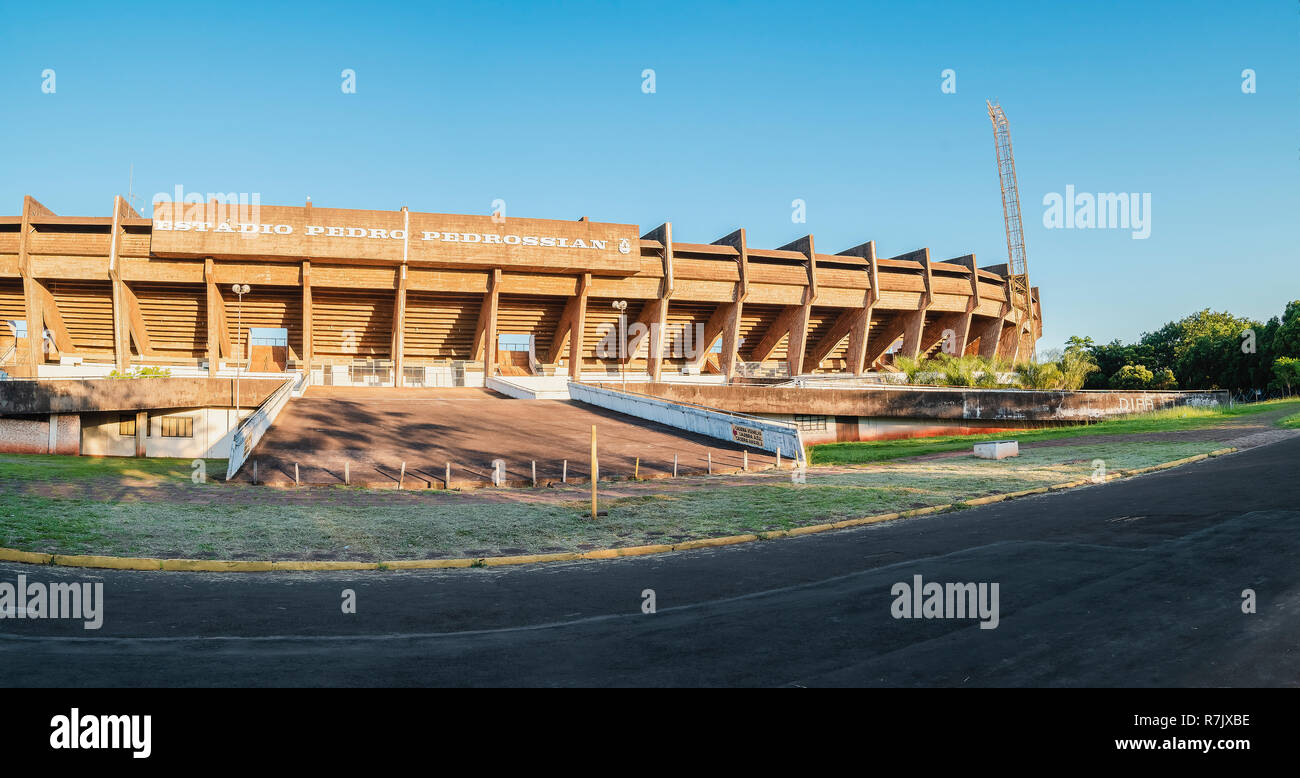 Campo Grande - MS, Brazil - December 08, 2018: Photo of the entrance of the Estadio Pedro Pedrossian stadium. Estadio Morenao at a beautiful sunny day Stock Photo