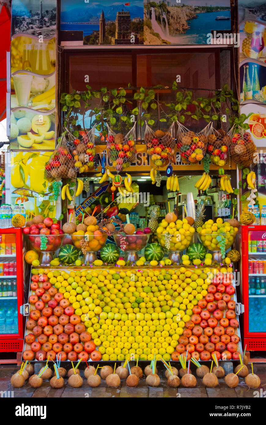 Juice bar, Kaleici, old town, Antalya, Turkey, Eurasia Stock Photo Alamy