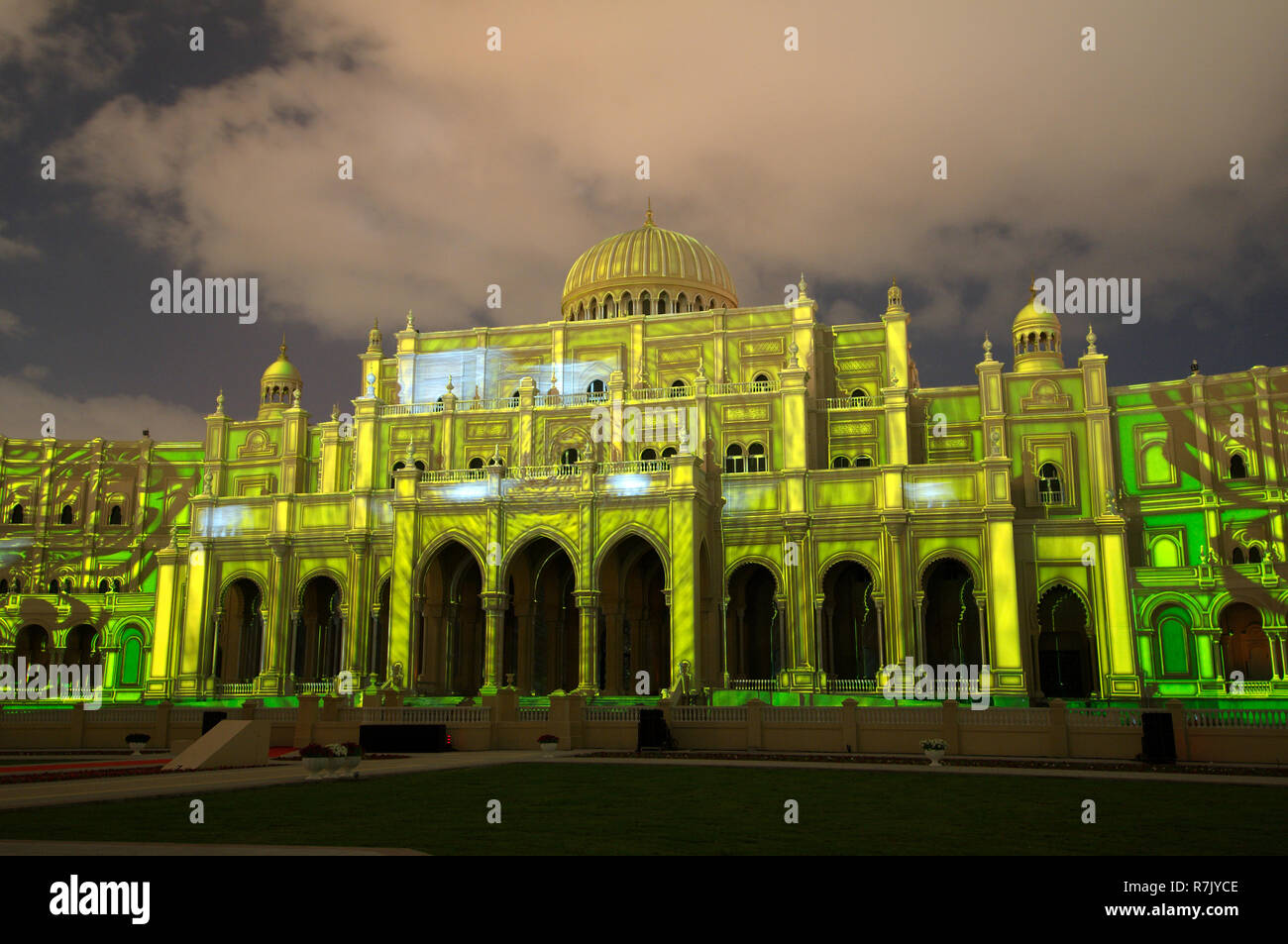 Sharjah Light Festival, Islamic Museum of Civilization, Sharjah, Emirate of Sharjah, United Arab Emirates Stock Photo