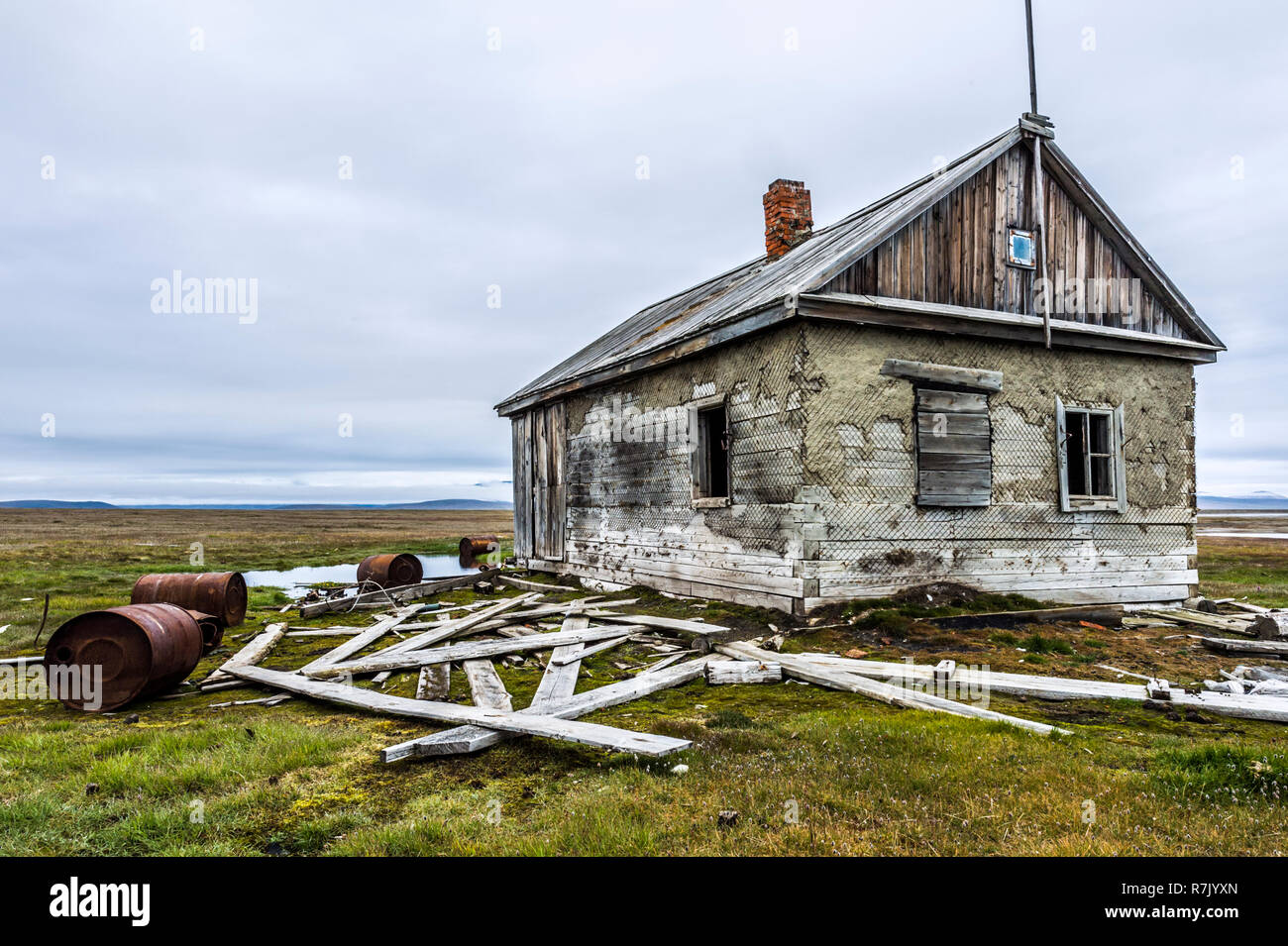 Abandoned house, Wrangel Island, UNESCO World