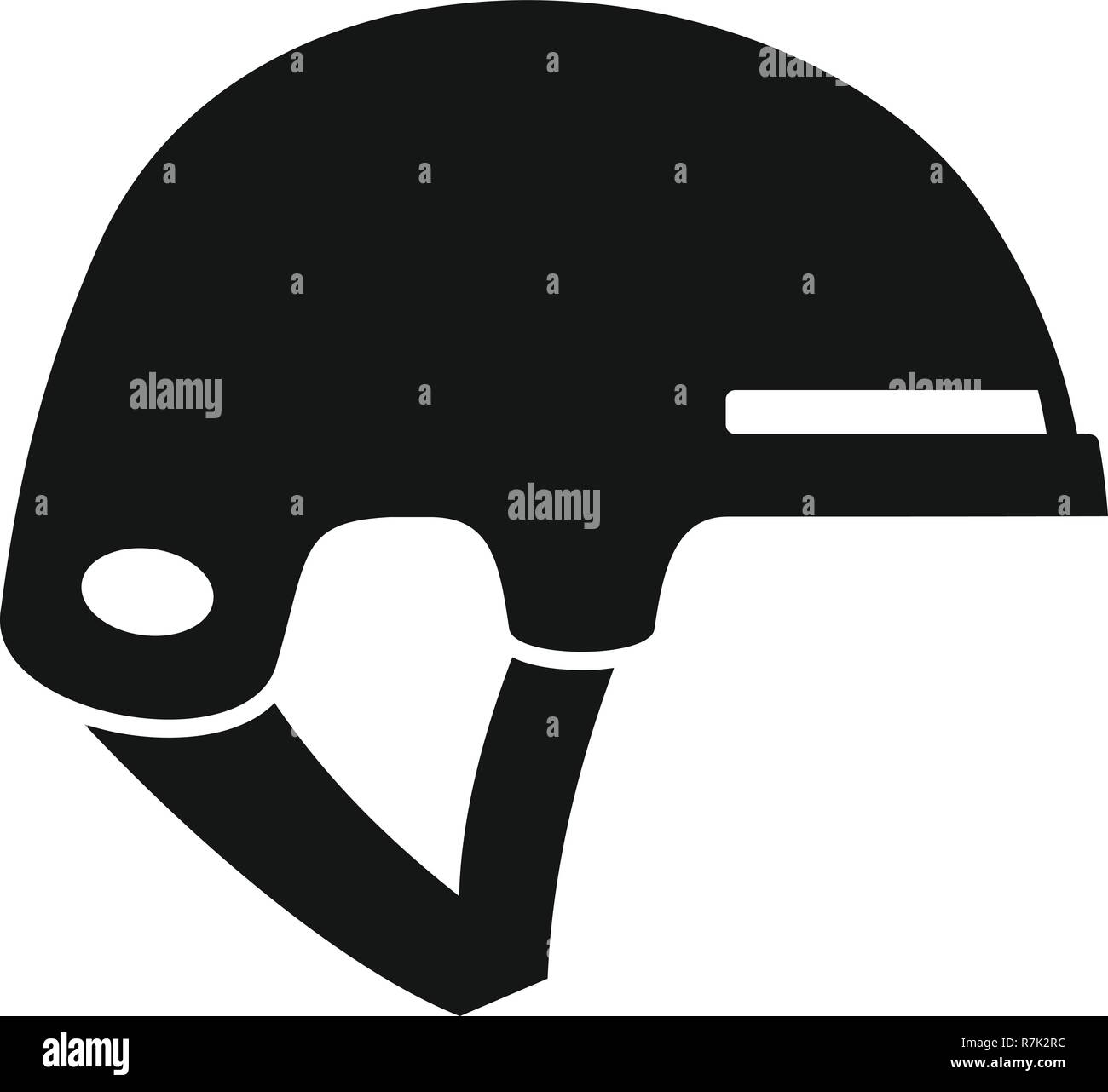 Ski helmet icon. Simple illustration of ski helmet vector icon for web