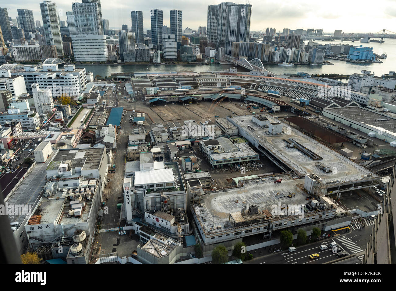 Tokyo tsukiji aerial hi-res stock photography and images - Alamy