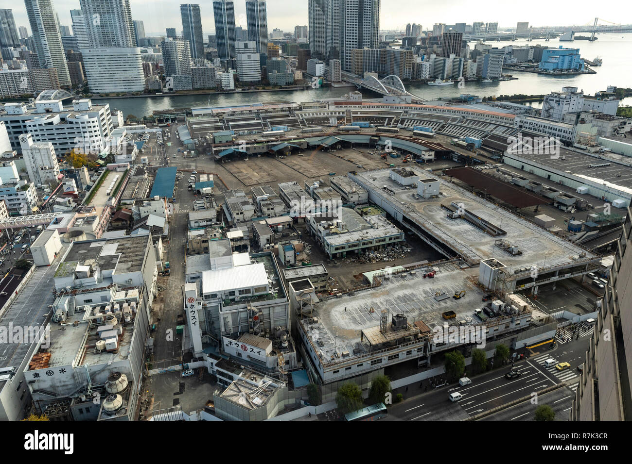 Tokyo tsukiji aerial hi-res stock photography and images - Alamy
