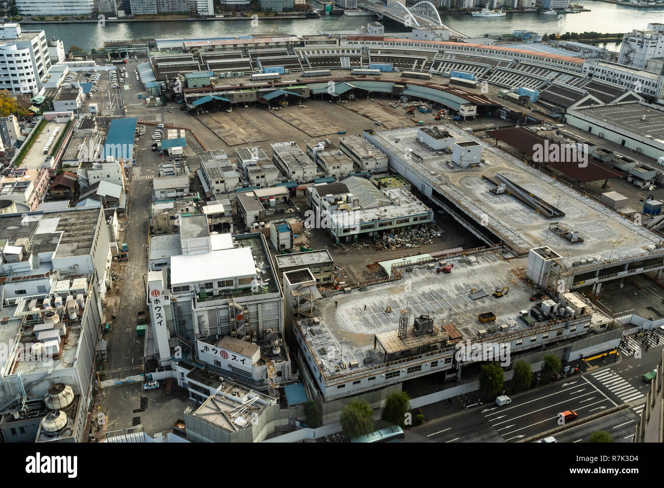 Tokyo tsukiji aerial hi-res stock photography and images - Alamy