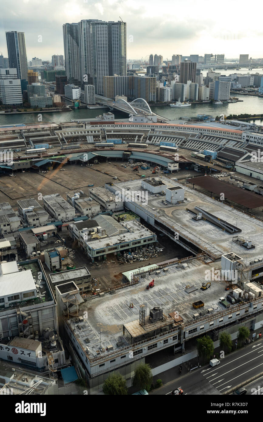 Tokyo tsukiji aerial hi-res stock photography and images - Alamy