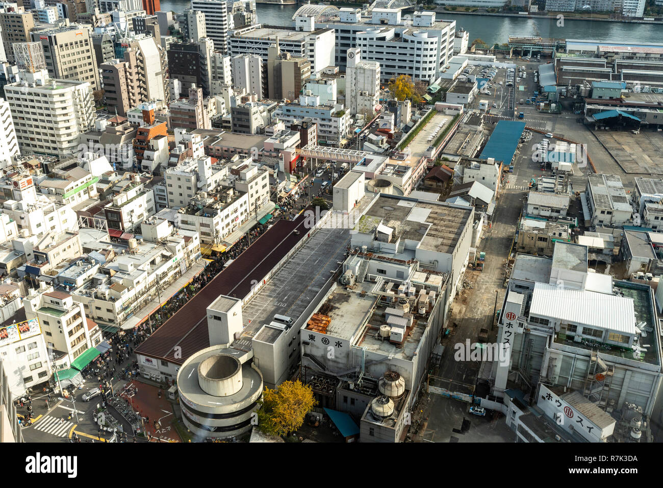 Tokyo tsukiji aerial hi-res stock photography and images - Alamy
