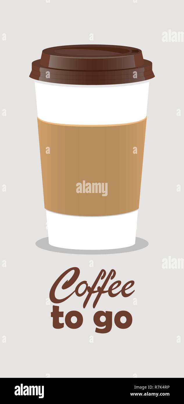 Coffee cup holder paper design beverage drink Vector Image