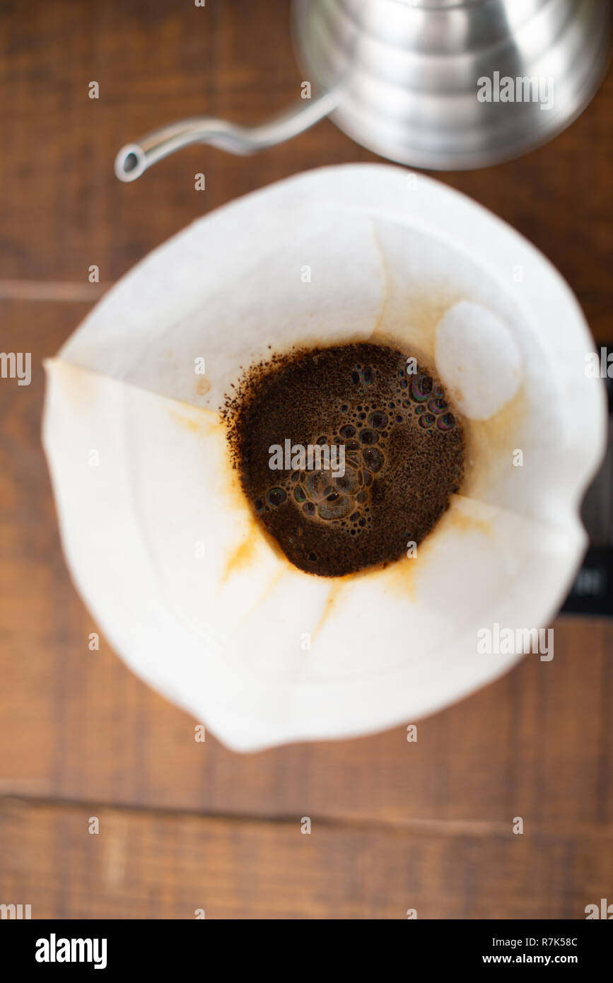 chemex coffee preperation Stock Photo