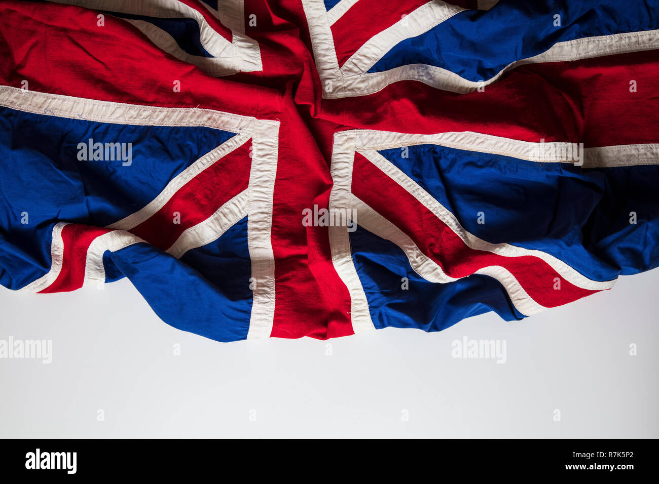 Vintage Union Jack flag, United Kingdom flag background Stock Photo