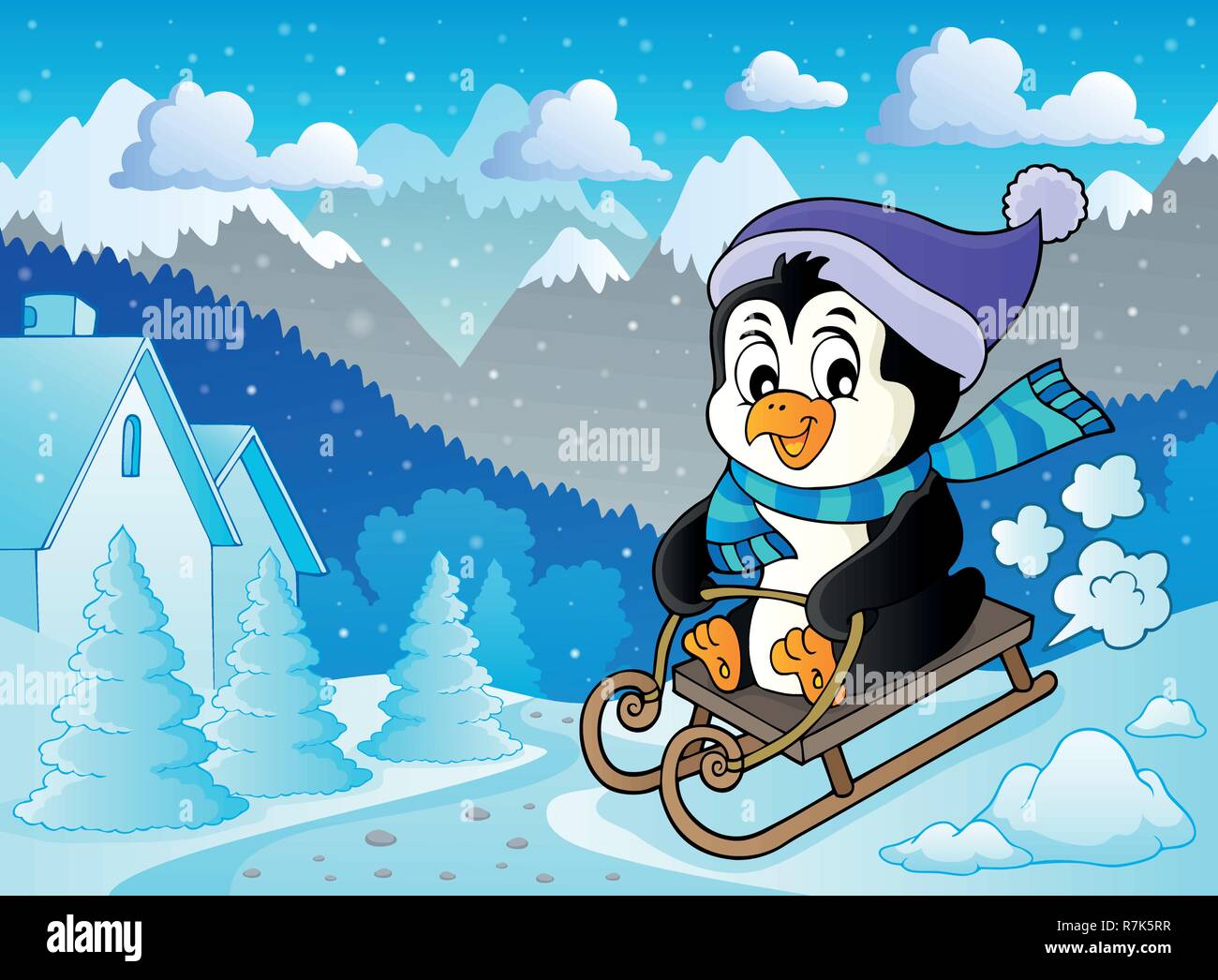 Penguin sledding hi-res stock photography and images - Alamy