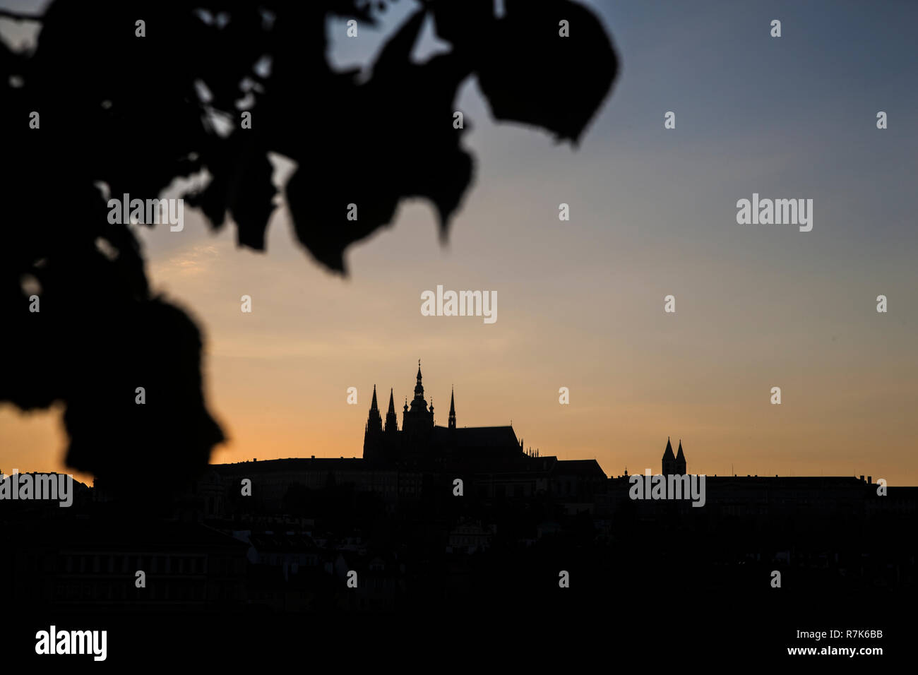 Gothic Castle Tower Silhouette High Resolution Stock Photography and ...