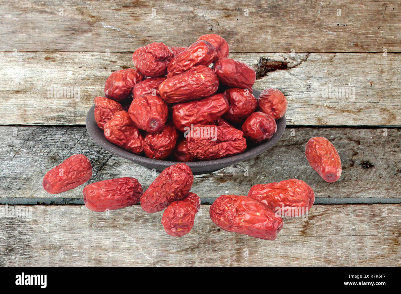 Dried jujube ,The fruit is a traditional Chinese herb , Chinese jujube
