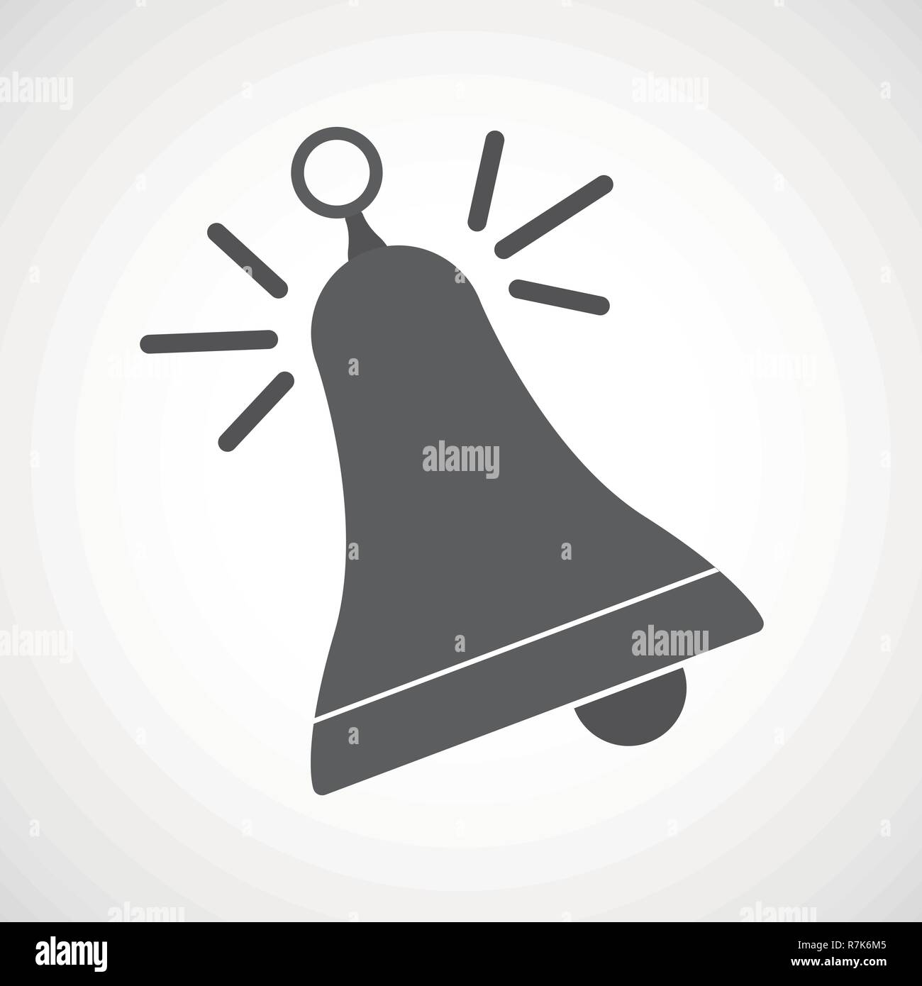 Simple flat ringing bell icon, vector, illustration, eps file Stock Vector