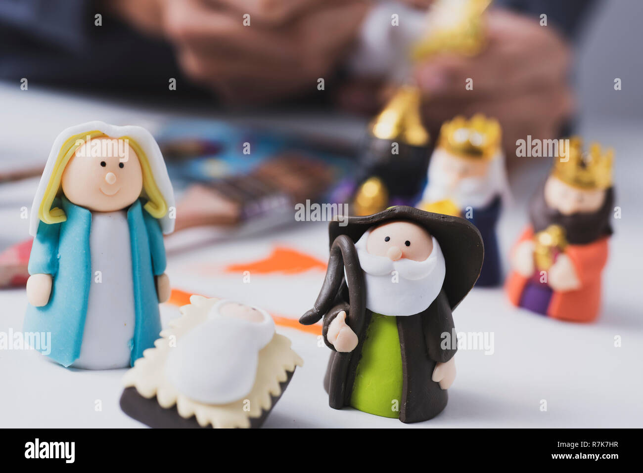 Nativity scene painting modern hi-res stock photography and images - Alamy