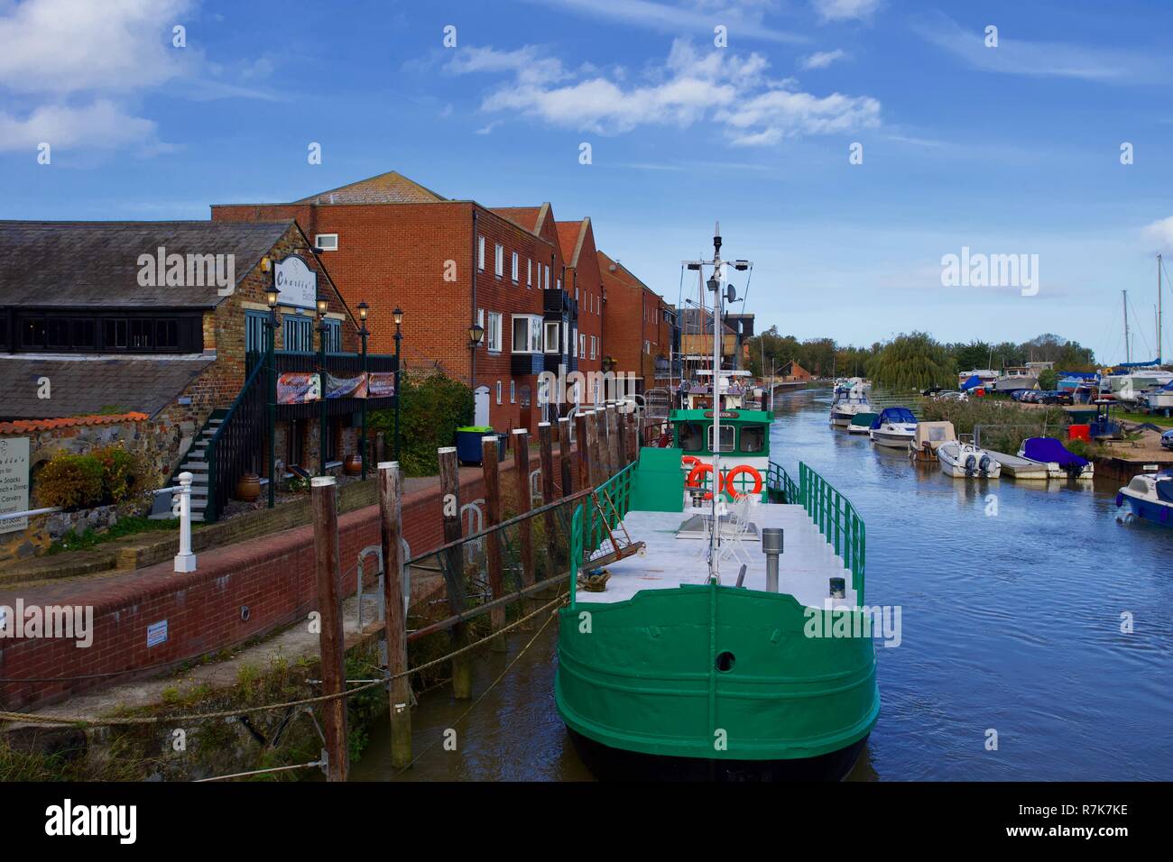 Quayside on the River Stour, Sandwich, Kent, England Stock Photo Alamy