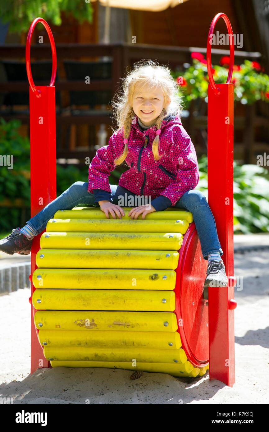 smiling little girl at the playground Stock Photo - Alamy