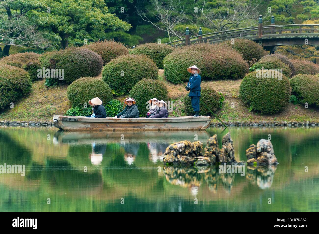 Japan, Shikoku island, Kagawa Prefecture, city of Takamatsu, Ritsurin-koen garden Stock Photo