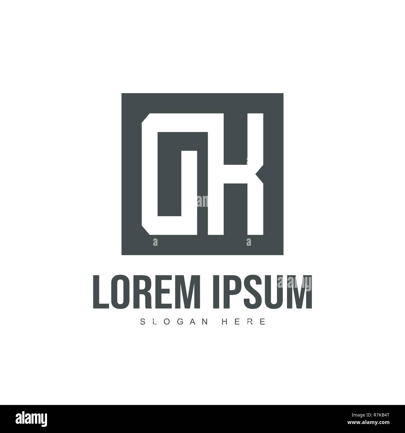 Initial letter logo design. Minimalist letter logo template design Stock Vector