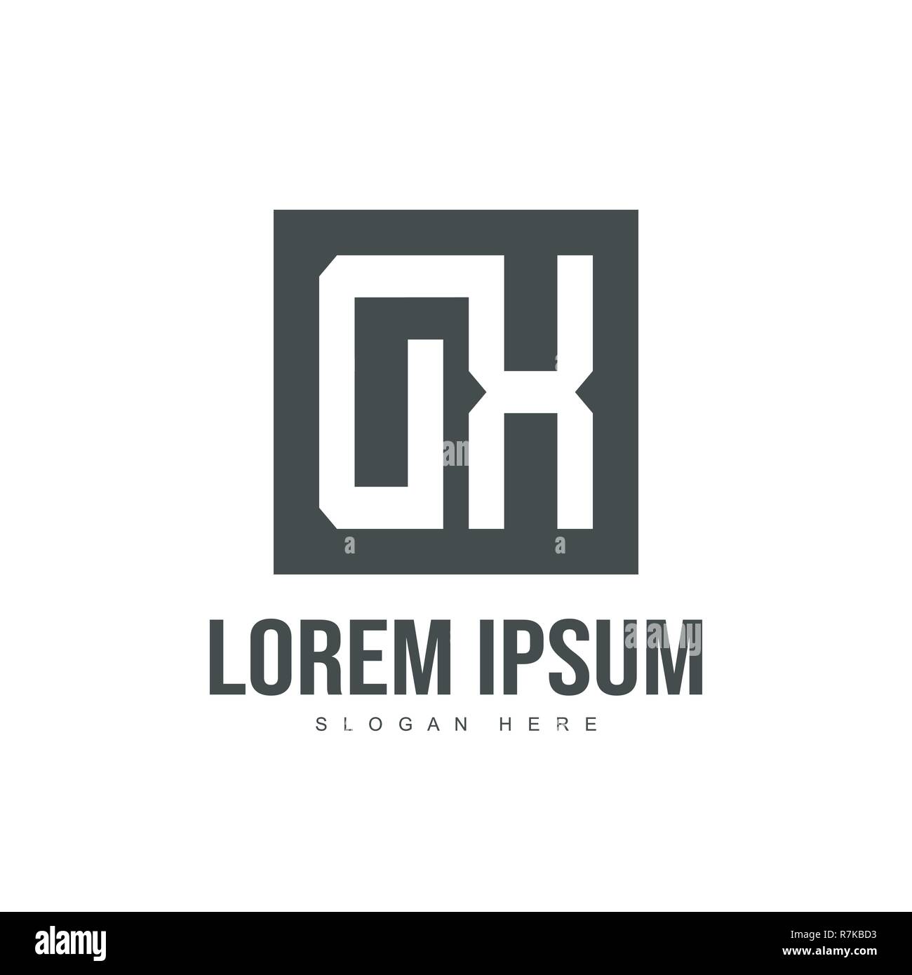 Initial letter logo design. Minimalist letter logo template design Stock Vector