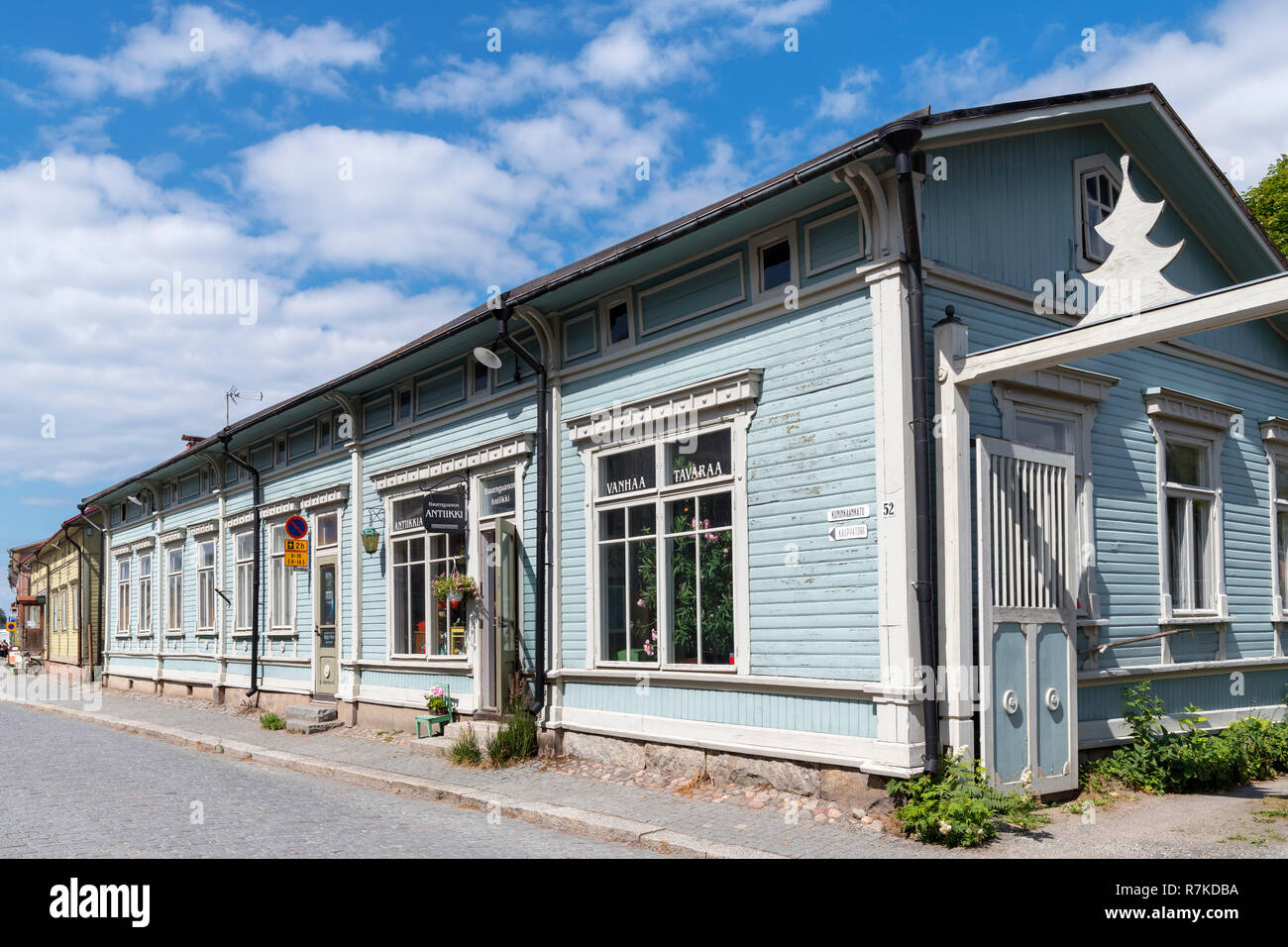 Rauma Finland Historic Wooden Buildings In Vanha Rauma Old Town