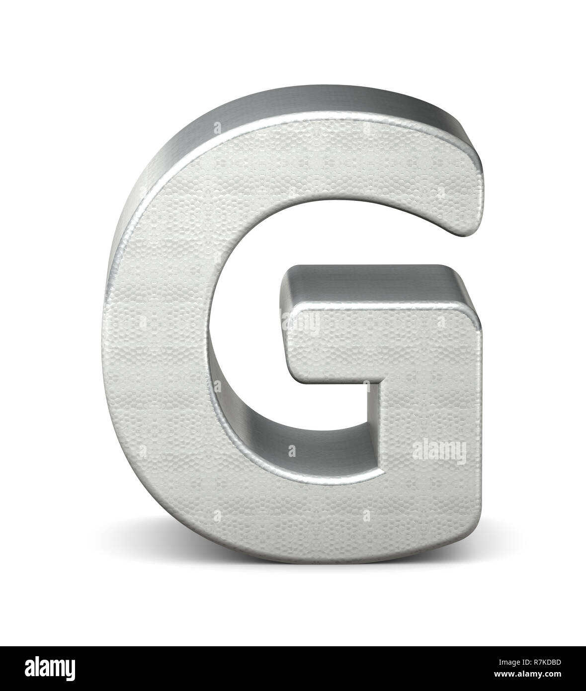 G letter silver 3d rendering Stock Photo