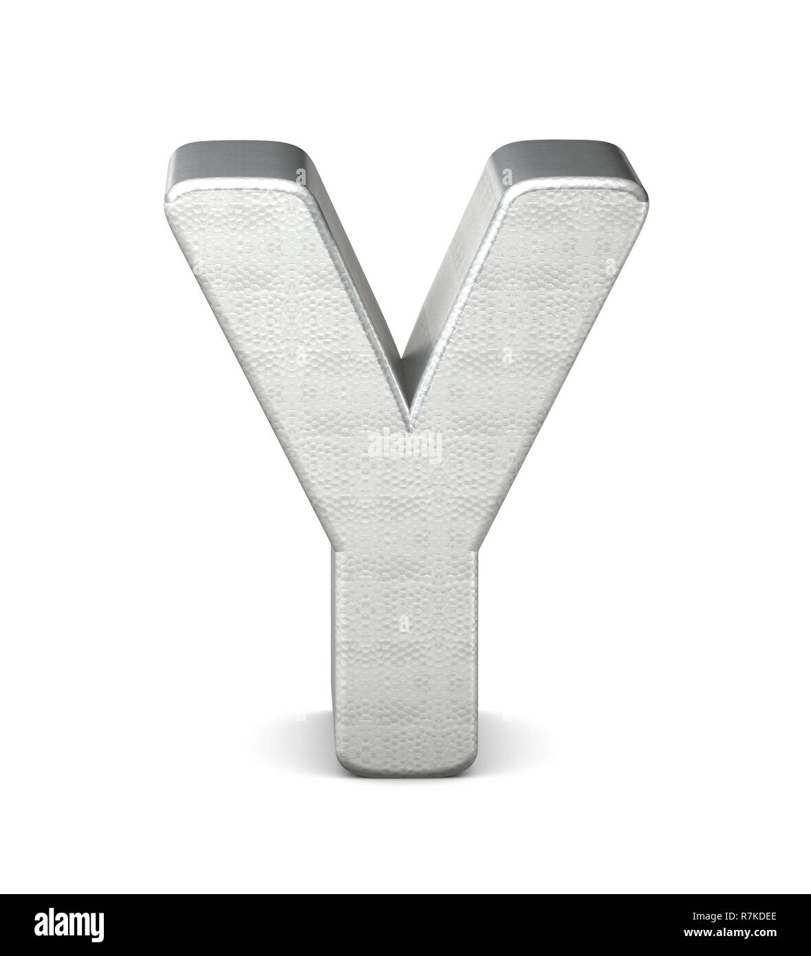 Premium PSD  Silver symbol with glow letter y