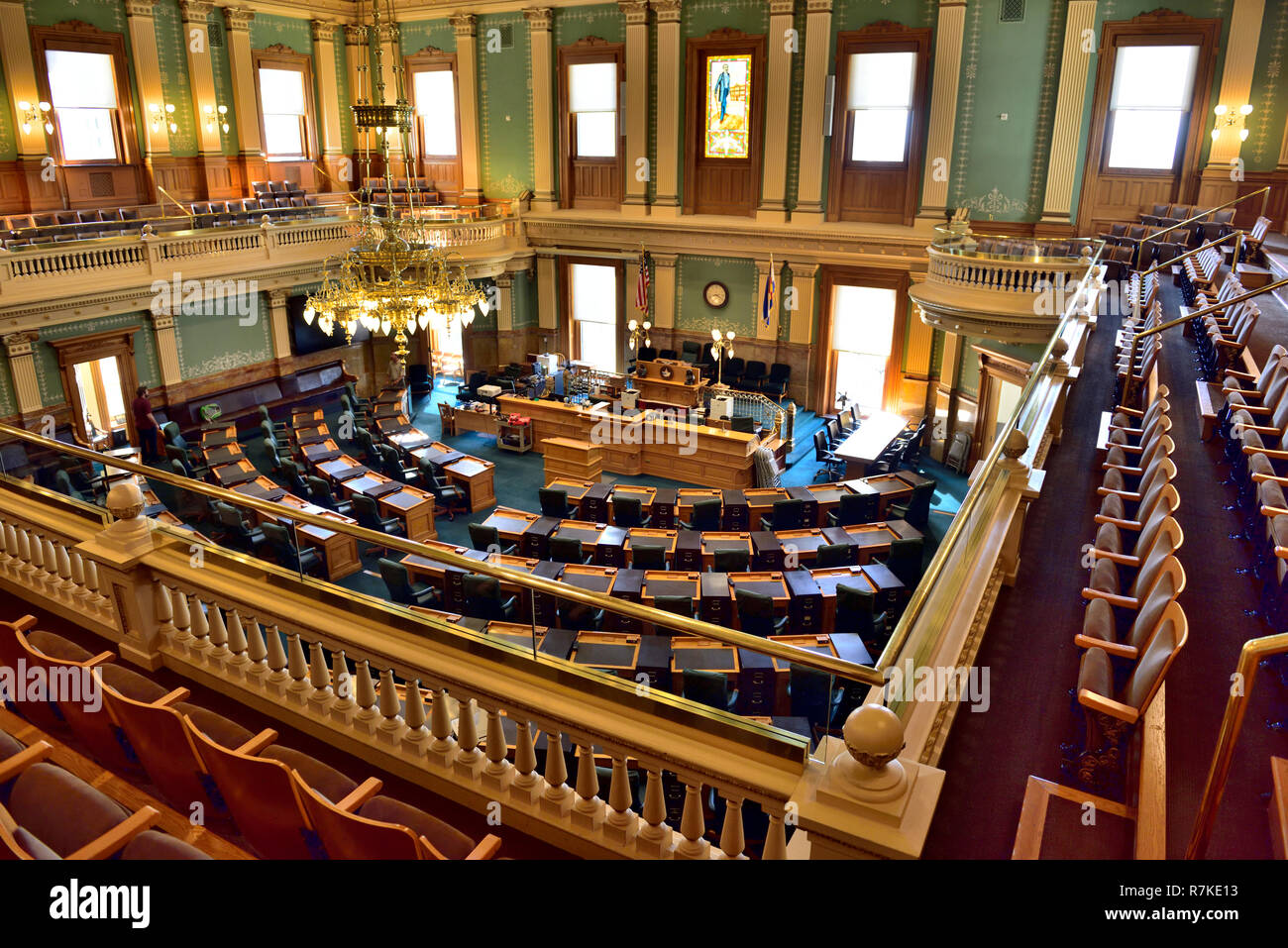 Inside Colorado State Capital building House of Representatives, Denver, USA Stock Photo