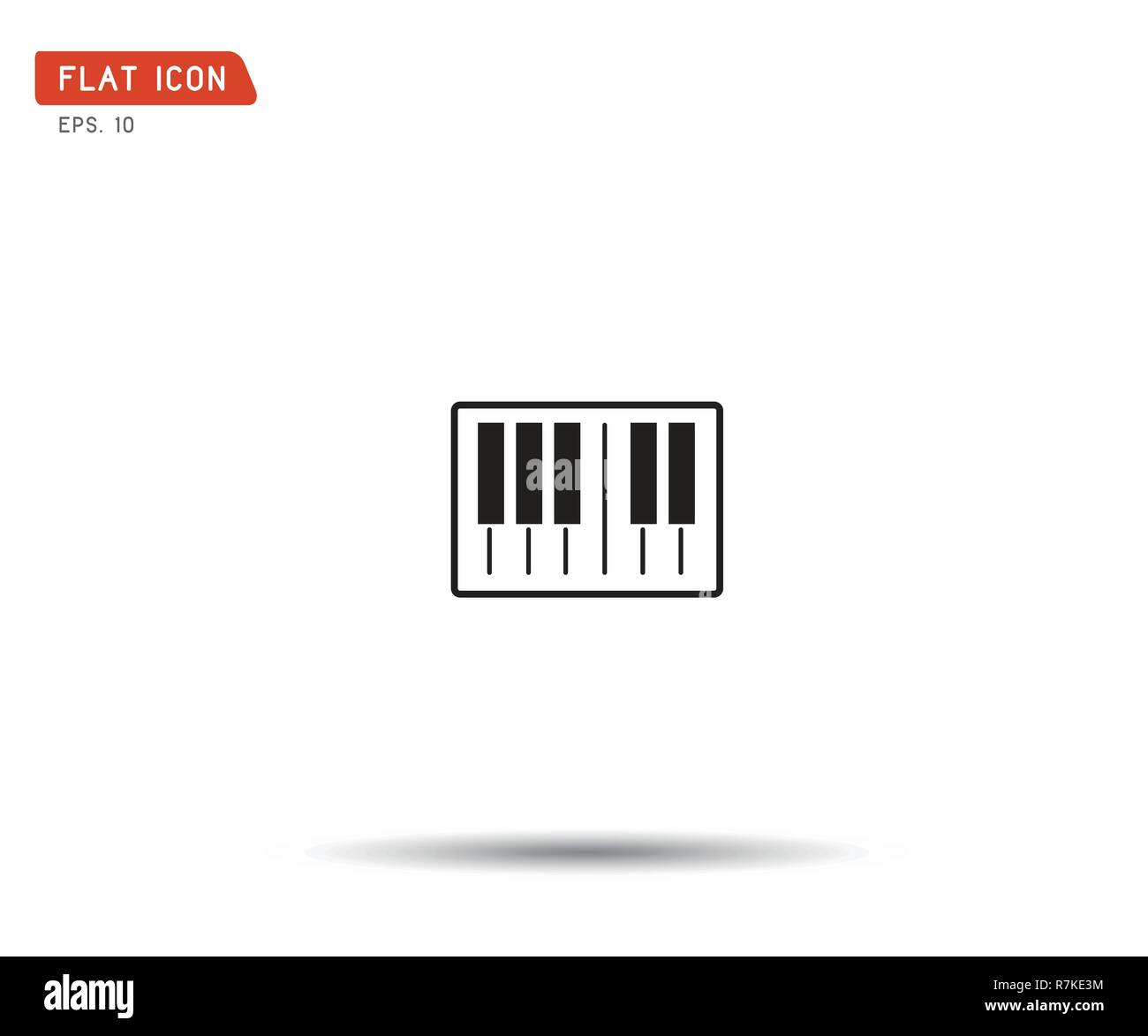 Piano keyboards logo vector illustrations eps Stock Vector Image & Art