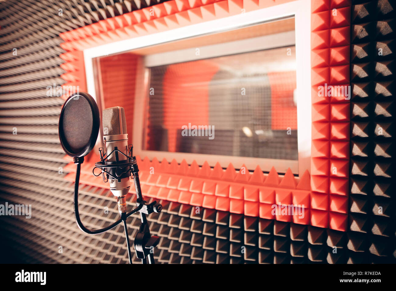 modern studio recording room with modern interior Stock Photo - Alamy