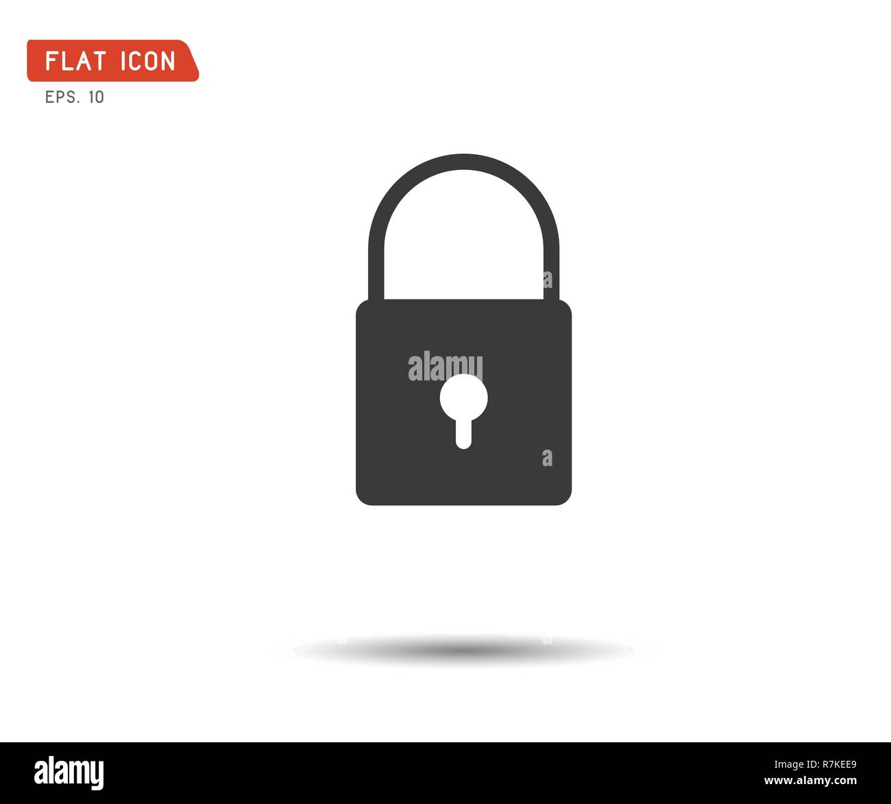 Lock Icon flat, logo classic style, vector illustration Stock Vector ...