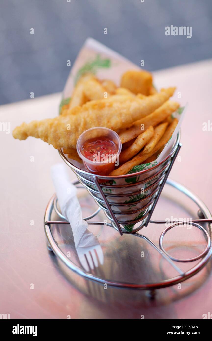 Australia, South Australia, Adelaide, fish and chips Stock Photo Alamy