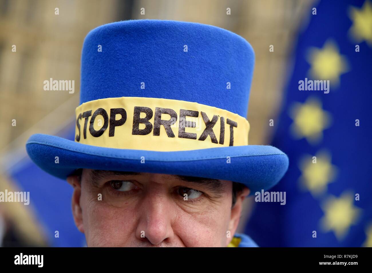 Stop Brexit protester, Westminster, London Credit: Finnbarr Webster/Alamy Live News Stock Photo