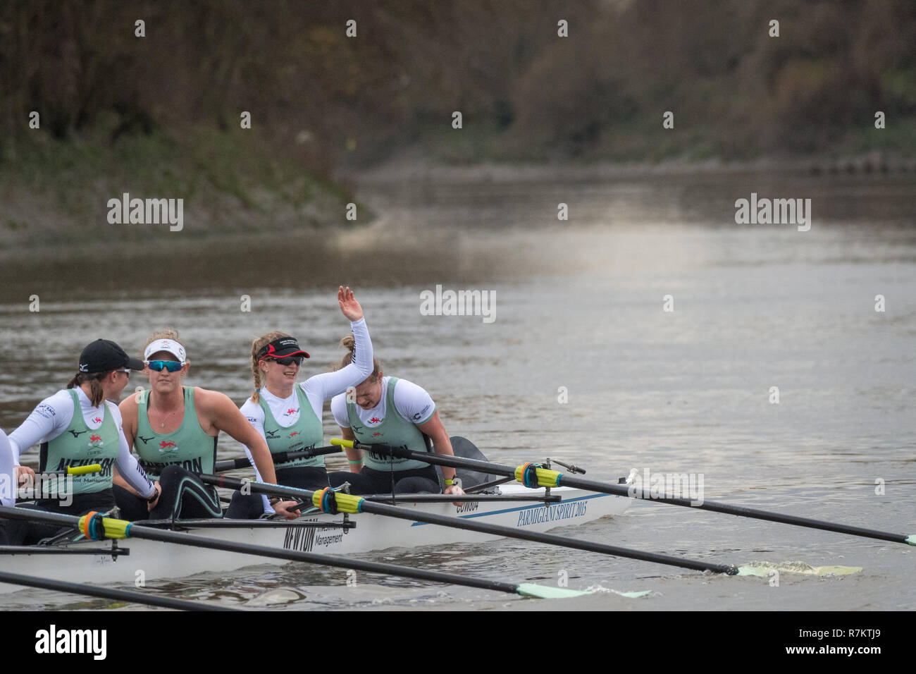 London Uk 10th December 2018 Boat Race Trial Viiis Eights Are