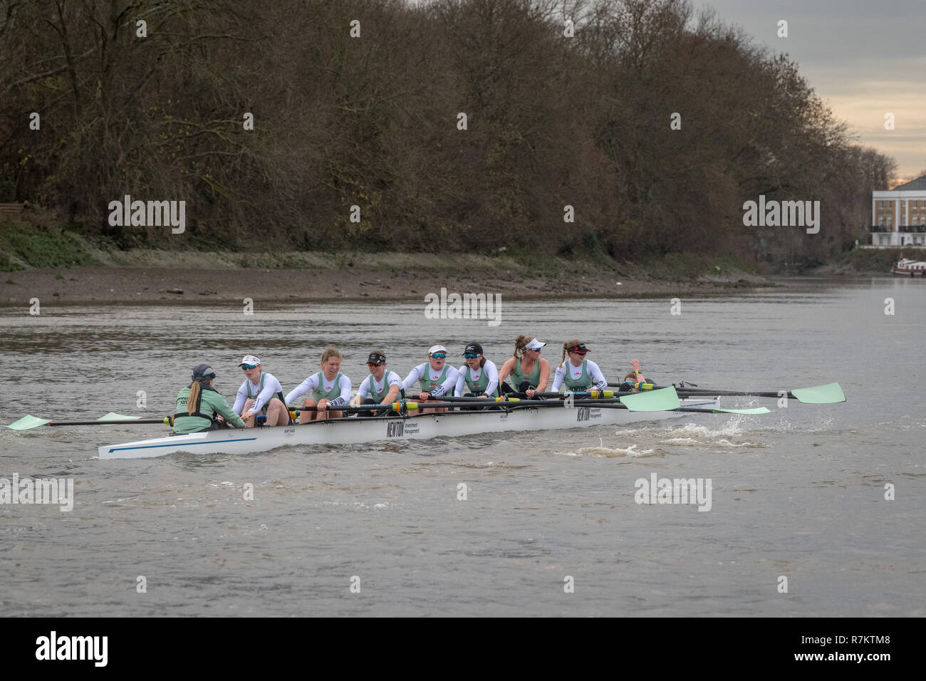 London Uk 10th December 2018 Boat Race Trial Viiis Eights Are