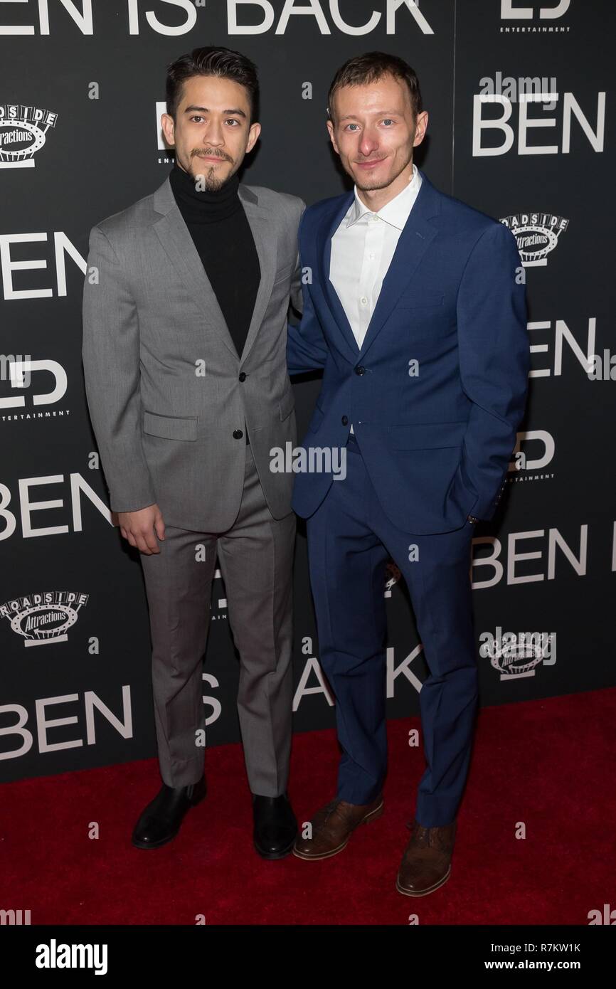 New York, NY, USA. 3rd Dec, 2018. David Zaldivar, Steven Maier at arrivals for BEN IS BACK Premiere, AMC Loews Lincoln Square 13, New York, NY December 3, 2018. Credit: Jason Smith/Everett Collection/Alamy Live News Stock Photo