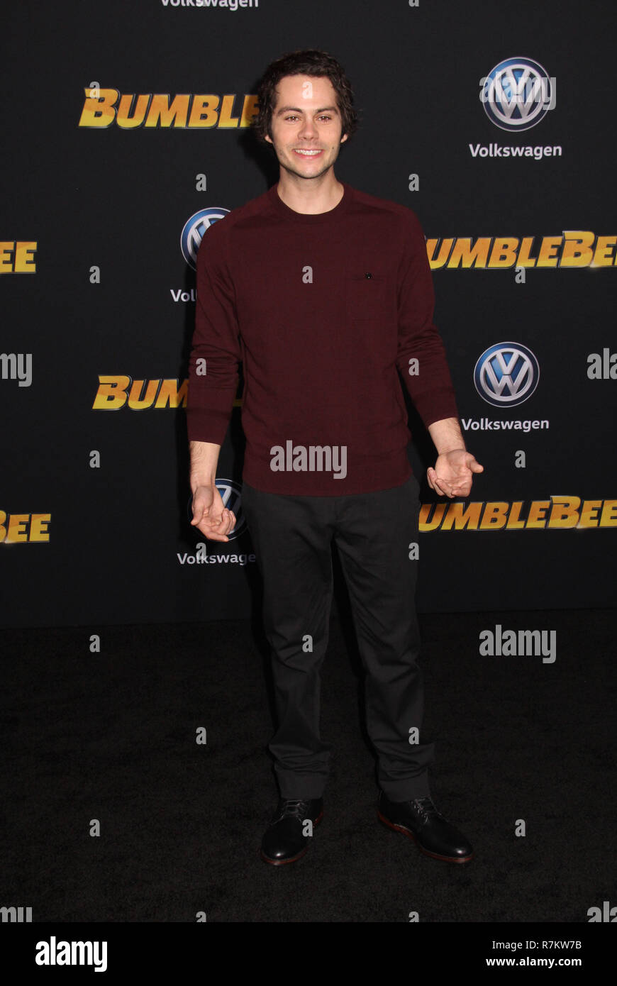 Dylan O'Brien 12/09/2018 The Global Premiere of "Bumblebee" held at TCL