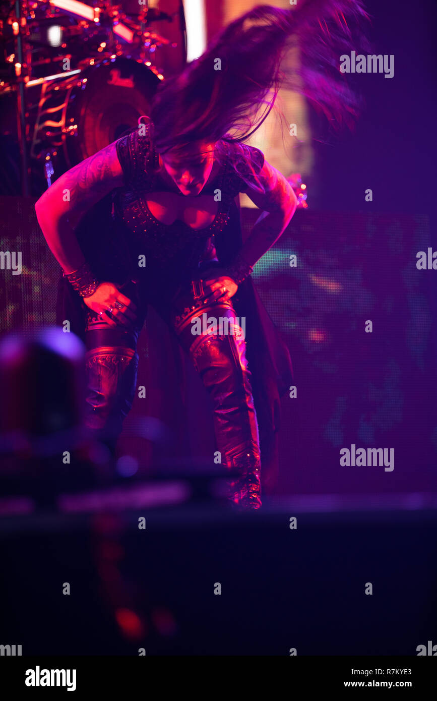 Birmingham, United Kingdom, 10 December 2018. Lead Singer FLOOR JANSEN