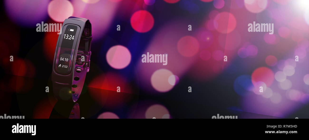 Fitness and technology, healthy lifestyle. Fitness tracker, smart watch