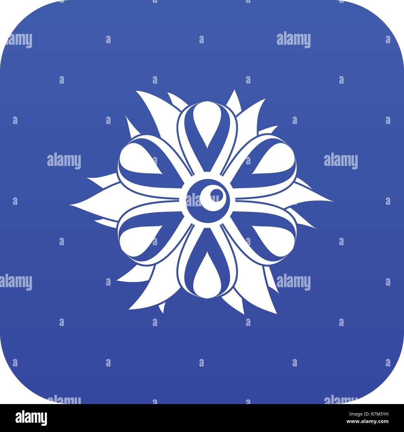 Flower icon digital blue Stock Vector Image & Art - Alamy