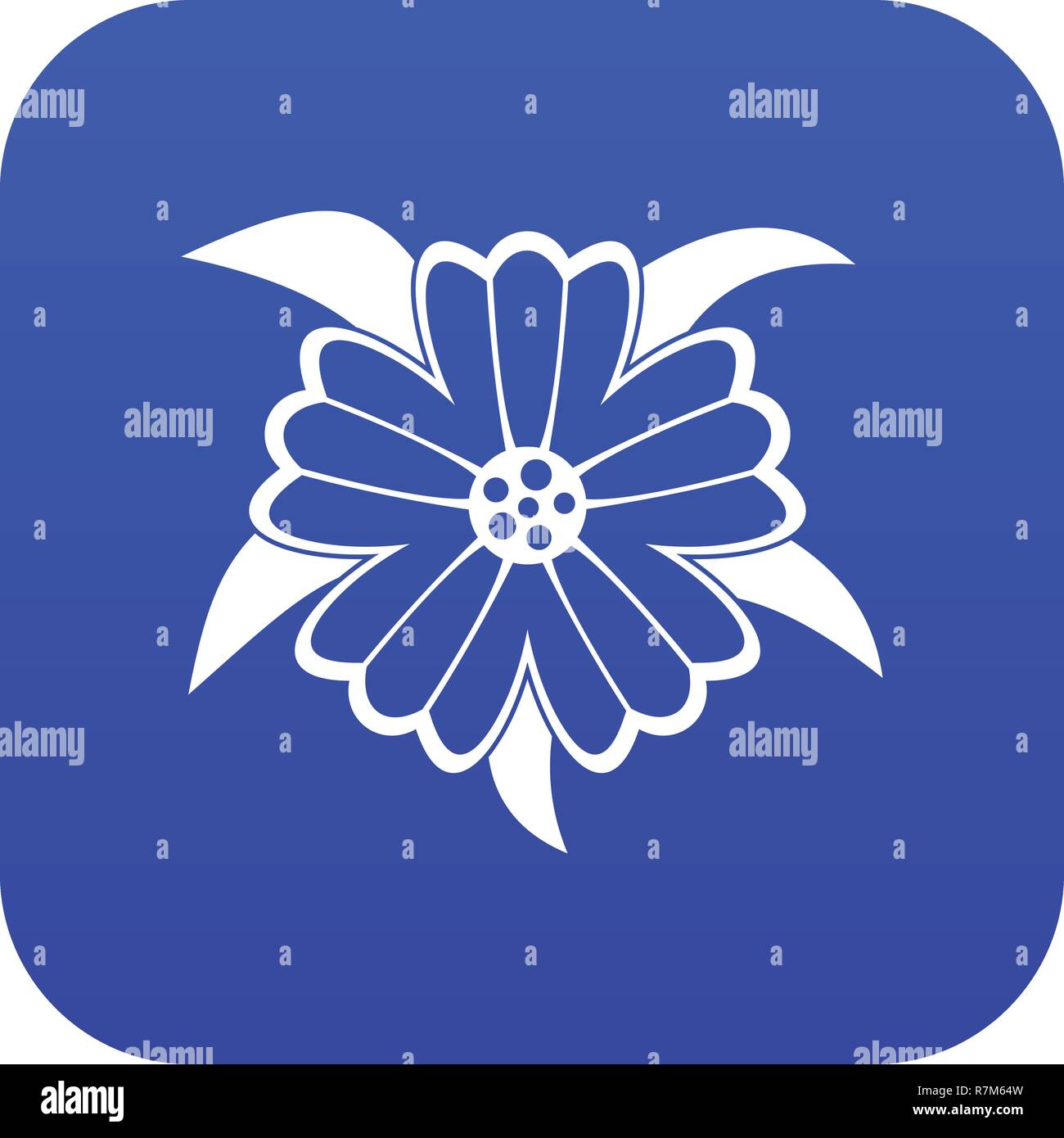 Flower icon digital blue Stock Vector Image & Art - Alamy