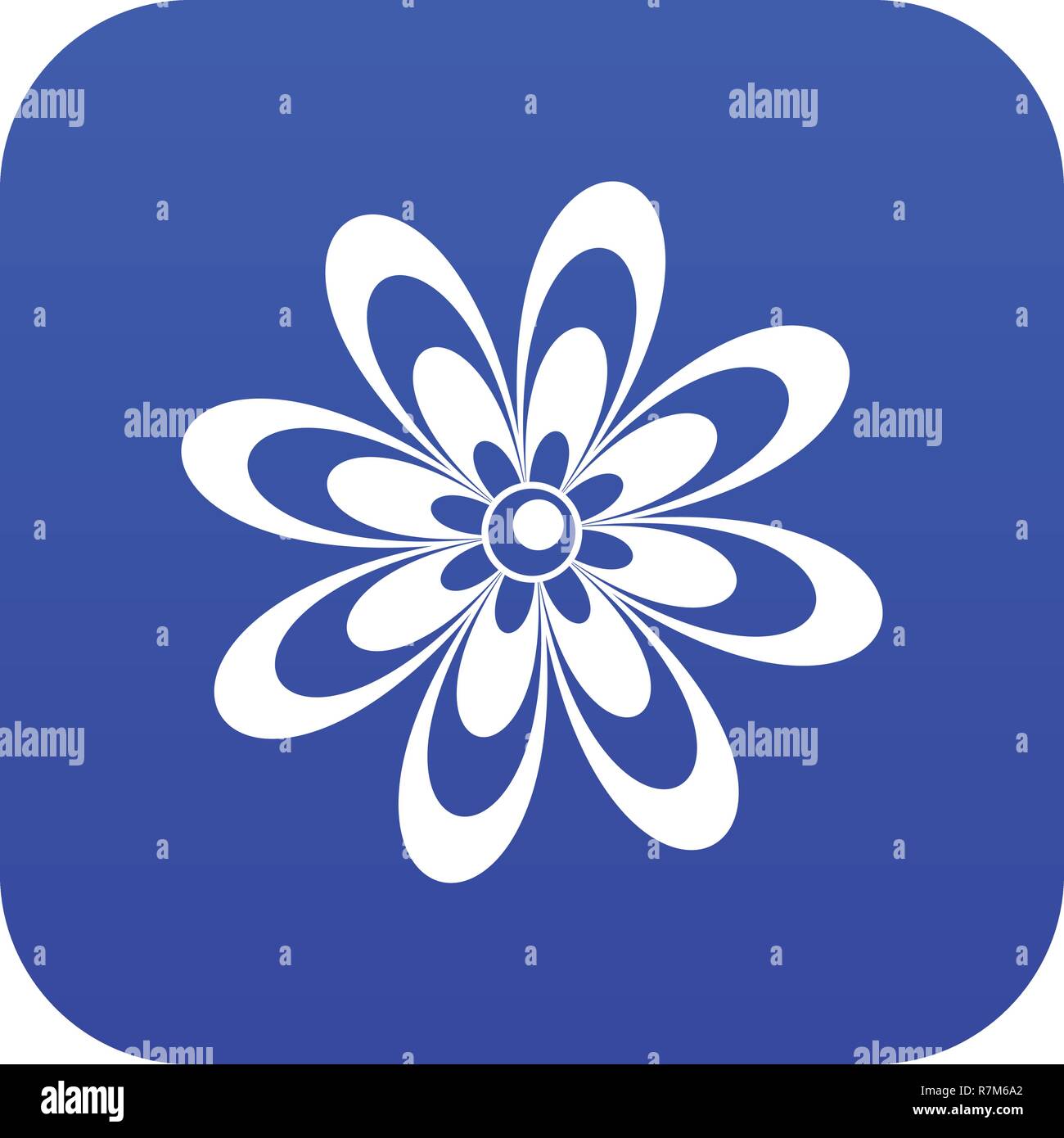Flower icon digital blue Stock Vector Image & Art - Alamy